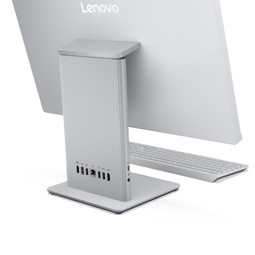 aio Lenovo IdeaCentre 24IRH9 (F0HN000RAX)  i5-13420H 8GB-DDR5 512GB-SSD  Intel-UHD-Graphics 24"-FHD-IPS 100Hz Touch Wireless EOS Keyboard Arabic, Luna Grey, 
