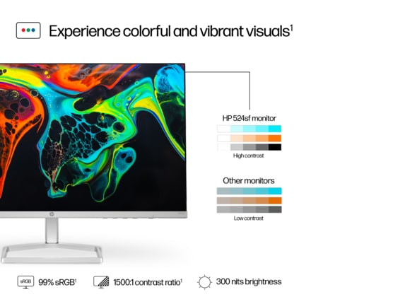 HP Series 5 Monitor - 524sf | 24-inch FHD 100Hz Black (94C17AS#ABV) 