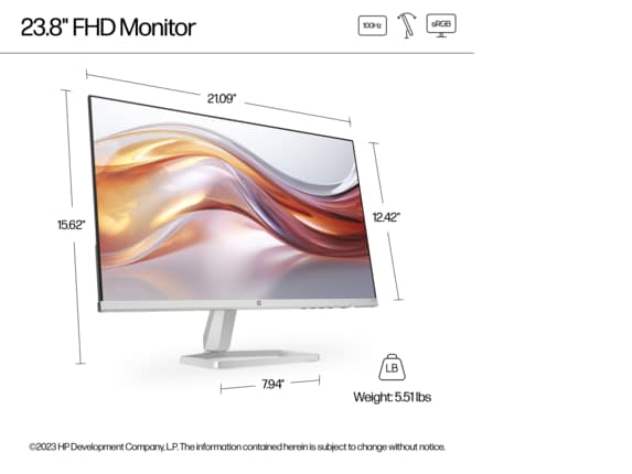 HP Series 5 Monitor - 524sf | 24-inch FHD 100Hz Black (94C17AS#ABV) 