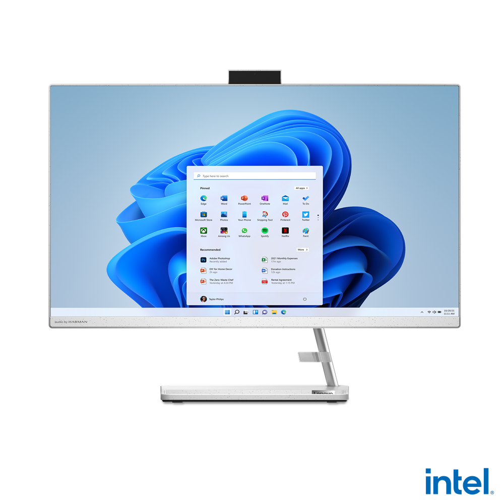 AIO Lenovo IdeaCentre 3 24IAP7 White TOUCH F0GH00W7AX i7-13620H 8GB 512GB-SSD 4G-MX550  24inch FHD Calliope Wireless Keyboard , Arabic