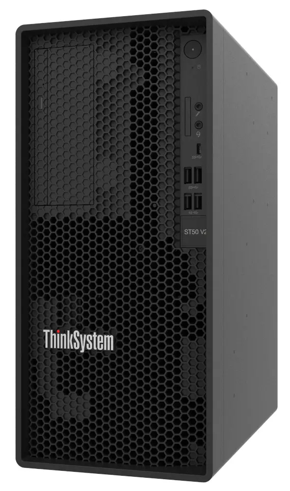 Lenovo Server ThinkSystem ST50 V2 Xeon E-2324G (4C 3.1GHz 8MB Cache/65W), SW RAID, 2x1TB HDD, 1x16GB.No-DVD, 500W