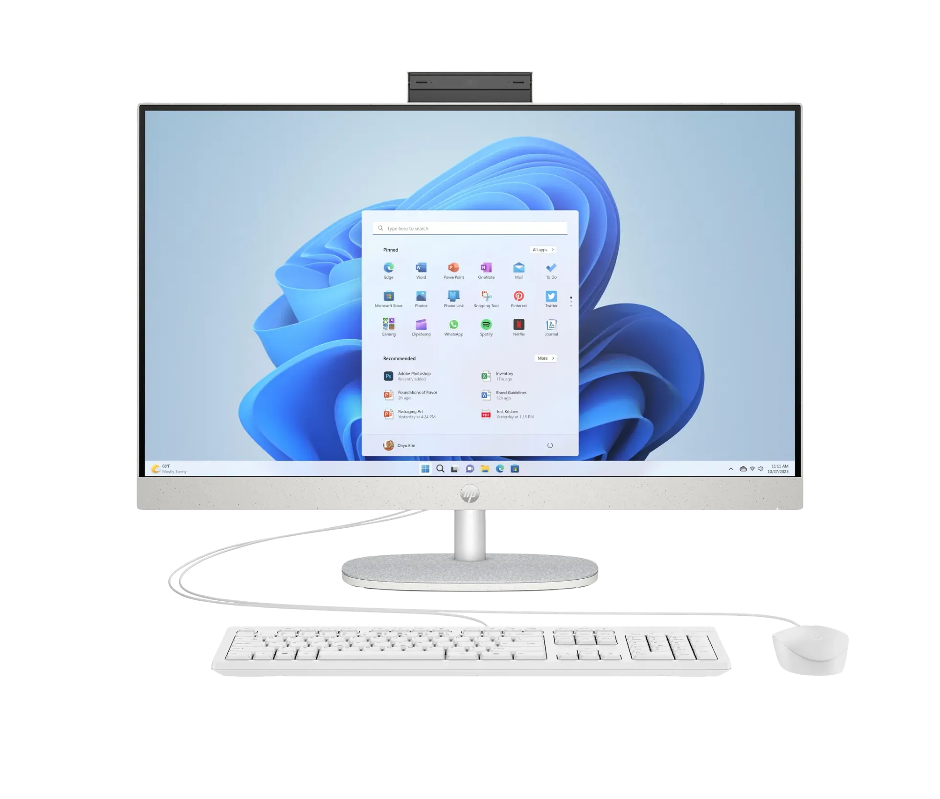 [542] AIO HP 27-cr0156nh / Ci7-1355U / 8GB-DDR4 / 512GB-SSD / SHARED / 27-inch IPS FHD / DOS / Shell White / ENG