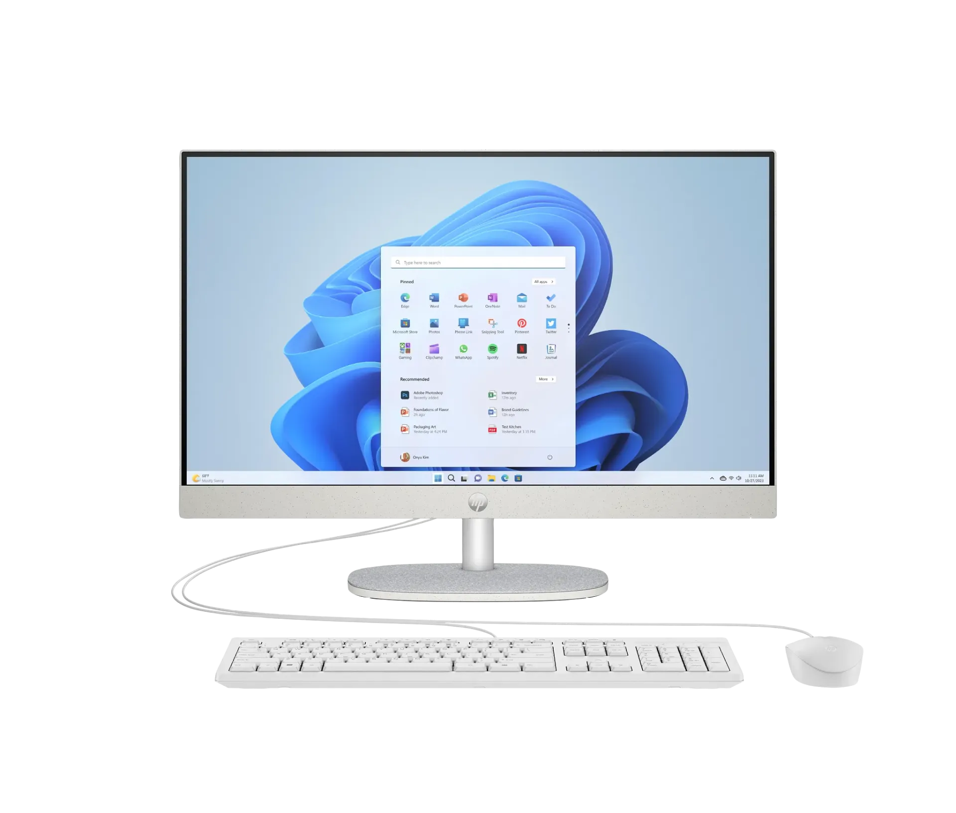 AIO HP 24-cr0032L / Ci5-1334U / 8GB-DDR4 / 512GB-SSD / SHARED / 23.8-inch IPS FHD / DOS / Starry White