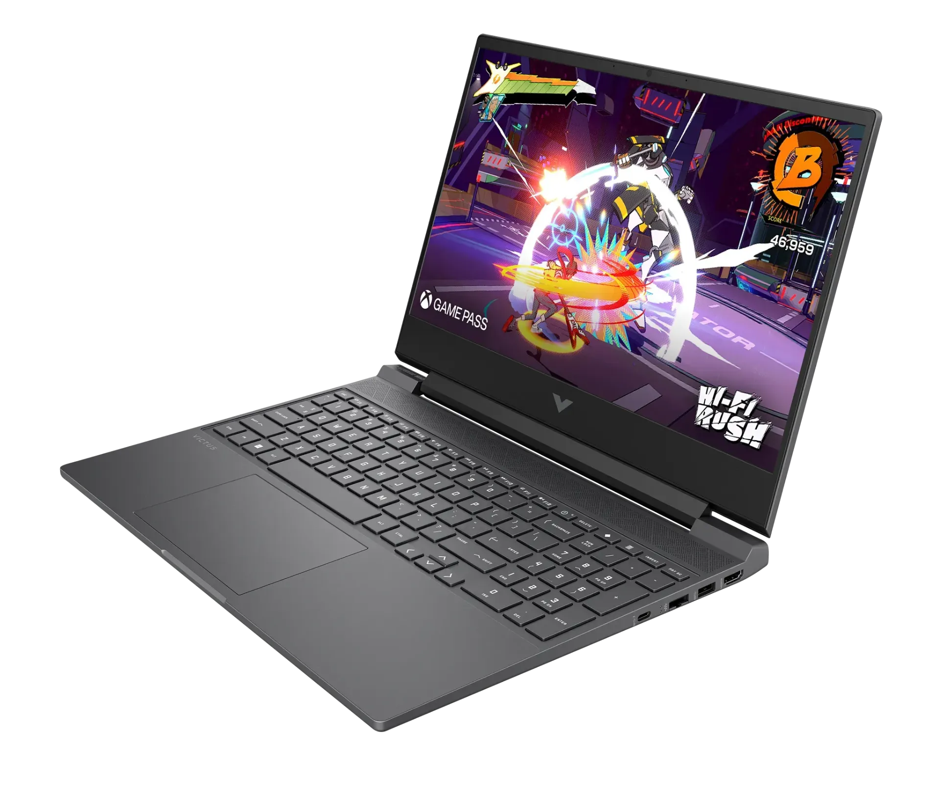 [1001] HP Victus Gaming 15-FB3093DX / AMD Ryzen7-7445HS / 16GB-DDR5 / 512GB-SSD / 6GB-RTX4050 / 15.6-inch IPS FHD 144Hz / WIN11 / Mica Silver / Backlit-KB US